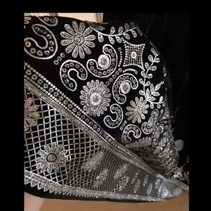 NWT LuLaRoe Elegant Amelia 2XL Black/Silver Velvet